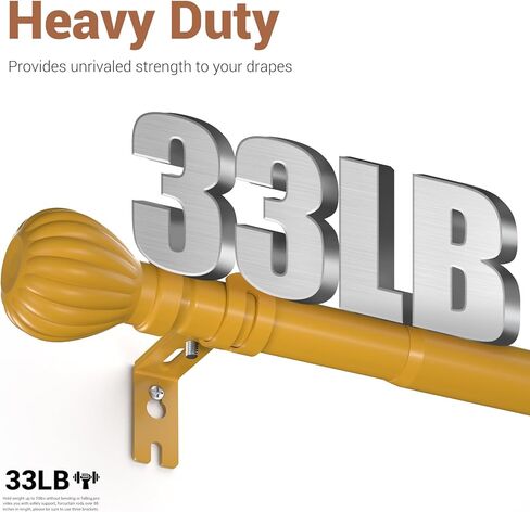 Metal Curtain Rods for Windows, 46-96 inch Cortineros Para Ventanas, Heavy Duty Metal Curtain Rod with Brackets in Saudi Arabia