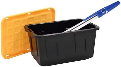 Earth Garden Project Source Teeny Tote Commander X-small Black Stackable Tote with Standard Snap Lid 0.09 -Gallons (0.38 -Quarts) Pen in Saudi Arabia