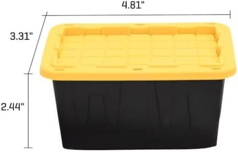 Earth Garden Project Source Teeny Tote Commander X-small Black Stackable Tote with Standard Snap Lid 0.09 -Gallons (0.38 -Quarts) Pen in Saudi Arabia