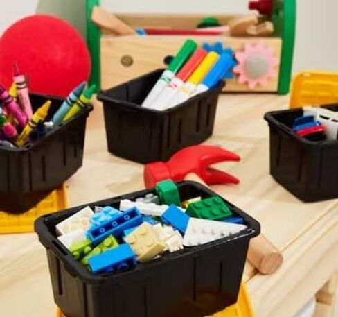 Earth Garden Project Source Teeny Tote Commander X-small Black Stackable Tote with Standard Snap Lid 0.09 -Gallons (0.38 -Quarts) Pen in Saudi Arabia