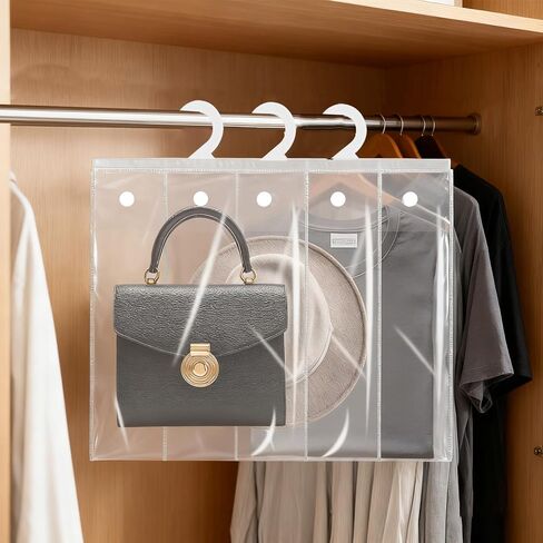 30 PCS Hanging Storage Bags with Hanger 11.8 x 15.7 inch Headphone Organizer Bags Scrapbook Paper Organizer Large Hook Waterproof & Dustproof Clear Plastic Bag Reusable for Classroom, and Pharmacy Use in Kuwait