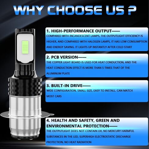 For Yamaha Bruin 250 350 2005-2006 H6 Xenon HID Hyper LED Fog Bulbs Lights,P15D H6M LED bulbs Motorcycle Bulbs 8000K Ice Blue,2pcs in Kuwait