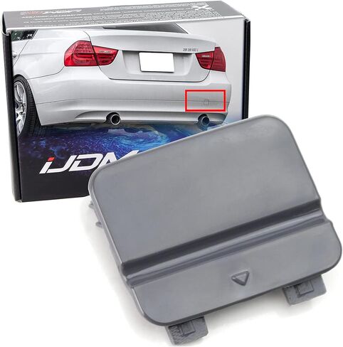 iJDMTOY غطاء غطاء خطاف سحب المصد الخلفي متوافق مع 2009-2012 BMW LCI موديل E90 3 Series 328i 335i 4 أبواب سيدان، إلخ in Saudi Arabia