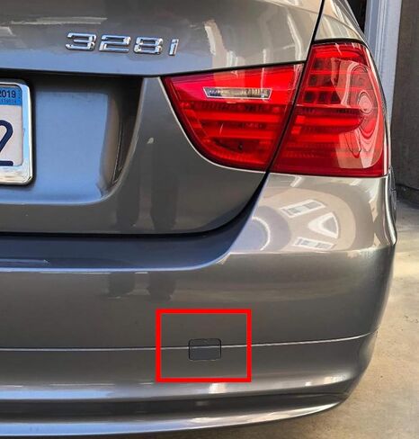 iJDMTOY غطاء غطاء خطاف سحب المصد الخلفي متوافق مع 2009-2012 BMW LCI موديل E90 3 Series 328i 335i 4 أبواب سيدان، إلخ in Saudi Arabia