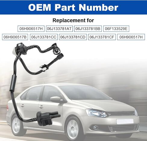 Vapor Canister Purge Valve Compatible with Audi A3 Q3 TT Quattro Volkswagen Beetle CC Golf Eos Passat GTI 2008-2015 Replacement for 06J133781AL 06H906517H in Saudi Arabia