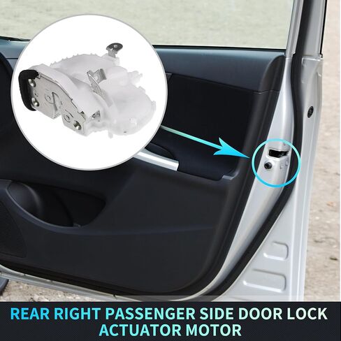 X AUTOHAUX Replacement Rear Right Passenger Side Power Door Lock Actuator Motor for Acura TL 2009-2014 for Acura MDX 2007-2013 Door Latch Actuator Assembly Replace No.72610STX305 White in Saudi Arabia