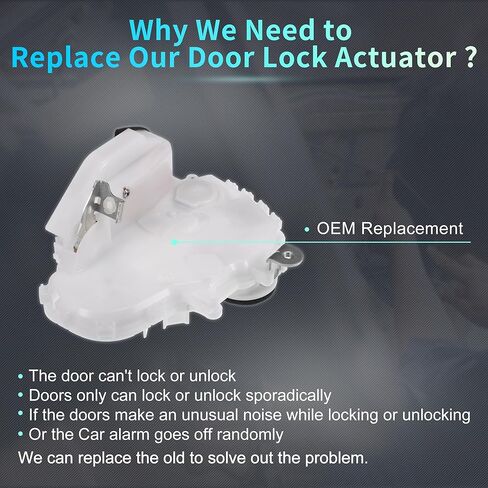 X AUTOHAUX Replacement Rear Right Passenger Side Power Door Lock Actuator Motor for Acura TL 2009-2014 for Acura MDX 2007-2013 Door Latch Actuator Assembly Replace No.72610STX305 White in Saudi Arabia
