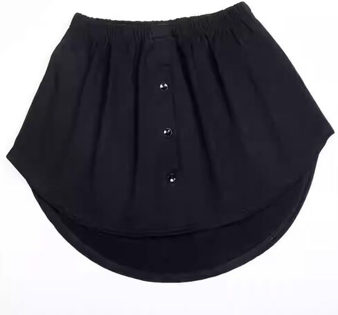 Women's Casual A-Line Midi Skirt – Versatile Solid Color with Faux Button Hem | Perfect for Layering and Everyday Outfits in Saudi Arabia