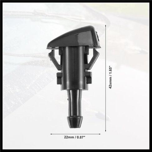 Car Windshield Washer Nozzle Wiper Spray Jet Fit for Jeep Compass 2007-2017 5303833AA/5116079AA - Pack of 4 Black Durable Material in Saudi Arabia