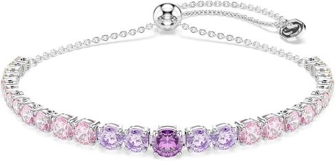 Swarovski Matrix Tennis bracelet, Gradient of round cuts, Multicolored, Rhodium plated in Saudi Arabia