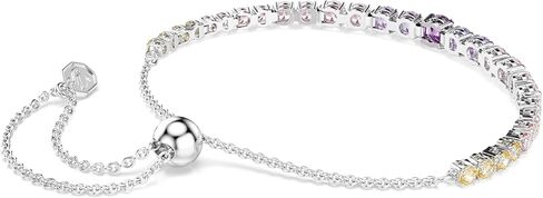 Swarovski Matrix Tennis bracelet, Gradient of round cuts, Multicolored, Rhodium plated in Saudi Arabia