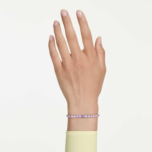 Swarovski Matrix Tennis bracelet, Gradient of round cuts, Multicolored, Rhodium plated in Saudi Arabia
