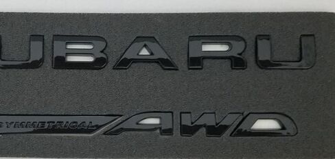 Set Black Rear Badge Symmetrical AWD Emblem Impreza WRX SB-SAGB (Glossy Black) in Saudi Arabia