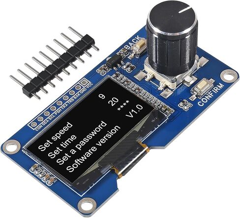 AITRIP 2 قطعة وحدة عرض OLED 0.96 بوصة مع أزرار EC11 جهاز تشفير دوار IIC واجهة شاشة LCD متوافقة مع Arduino in Kuwait