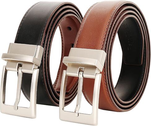 Men's Belt,Reversible Belt Adjustable For Gift Men 1.25"-Cut For Fit-2 Styles in 1 Belt(Not 2) in Saudi Arabia