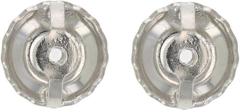 Vir Jewels 14K White Gold Screw Backs Replacement for Stud Earrings (1 Pair) in Saudi Arabia