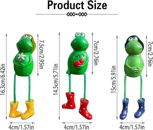 Cute Frog Garden Decor for Outside, Funny Resin Garden Statues Yard Decoration Outdoor, Unique Frog/Rabbit/Monkeys Art Figurines for Patio Lawn House (Frogs a) in Saudi Arabia