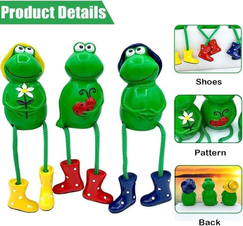 Cute Frog Garden Decor for Outside, Funny Resin Garden Statues Yard Decoration Outdoor, Unique Frog/Rabbit/Monkeys Art Figurines for Patio Lawn House (Frogs a) in Saudi Arabia