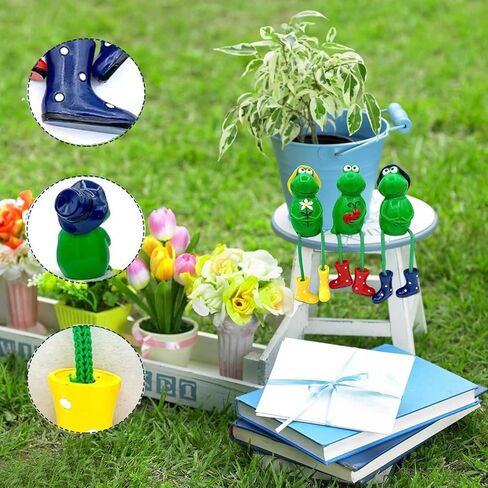 Cute Frog Garden Decor for Outside, Funny Resin Garden Statues Yard Decoration Outdoor, Unique Frog/Rabbit/Monkeys Art Figurines for Patio Lawn House (Frogs a) in Saudi Arabia