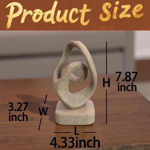 منحوتة زخرفية شريطية حديثة تجريدية، منحوتات عقدة، ديكور منزلي، تماثيل طاولة القهوة، ديكور مكتب غرفة المعيشة، ديكور الرف (بيج-B) in Kuwait
