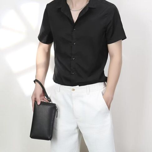 Classic Soft Genuine Leather Clutch Wallet for Men - Slim Vintage Design with RFID Protection for Daily Carry Gift Box in Kuwait