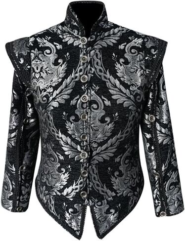 جاكيت Tudor Doublet للرجال إليزابيث تيودور Doublet زي معطف Tudor Prince Noble King in Kuwait