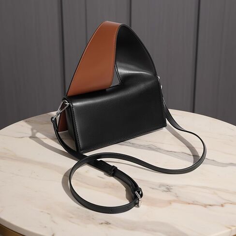 حقائب CACHIL 2026 النسائية الجديدة ذات المقبض العلوي، وحقائب كروس، وحقائب اليد، وحقائب السهرة، وحقائب هوبو، وحقائب الكتف، وحقائب اليد، وحقيبة يد عصرية متباينة من جلد البولي يوريثان باللونين البني والأسود مع أشرطة قابلة للتعديل | حقيبة 3 في 1 | حقيبة 3 في  in Kuwait