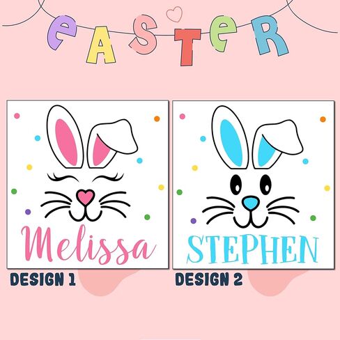 Generic Personalized Easter Egg Hunt Tote Bag Customized Easter Sack, Natural in Saudi Arabia