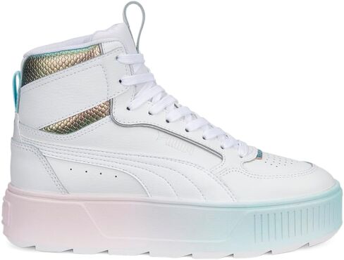 حذاء رياضي نسائي من PUMA Karmen Rebelle Mid Exotics متدرج معدني ذو نعل سميك كاجوال - أبيض in Saudi Arabia