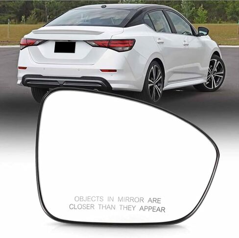 Right Passenger Side Heated Door Mirror Glass Fit for 2020 2021 Nissan Sentra, Side Mirror Glass with Backing Plate in Saudi Arabia