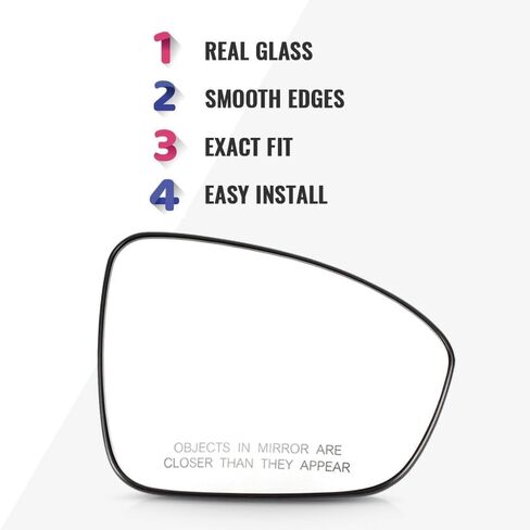 Right Passenger Side Heated Door Mirror Glass Fit for 2020 2021 Nissan Sentra, Side Mirror Glass with Backing Plate in Saudi Arabia