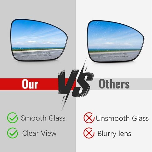 Right Passenger Side Heated Door Mirror Glass Fit for 2020 2021 Nissan Sentra, Side Mirror Glass with Backing Plate in Saudi Arabia