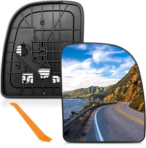 TOP-MAX Passenger Side Mirror Glass Replacement For 2008-2014 Ford E150 E250 E350, 1999-2007 Ford F250 F350 F450 F550, 2000-2005 Ford Excursion, Right Upper Rear View Glasses With Power Heated in Saudi Arabia