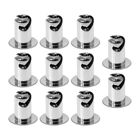 .500 Grip 7/16" Aluminum Button Oval Head Turn Quarter Dzus Fasteners, 10 Pcs-Chrome in Saudi Arabia