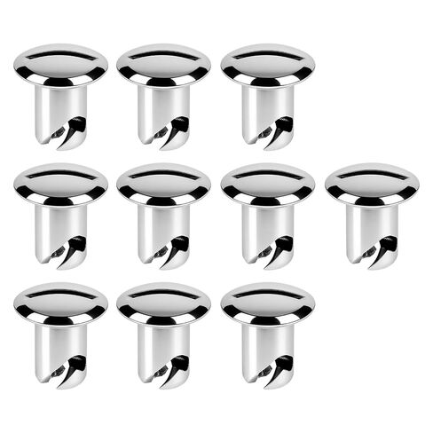 .500 Grip 7/16" Aluminum Button Oval Head Turn Quarter Dzus Fasteners, 10 Pcs-Chrome in Saudi Arabia