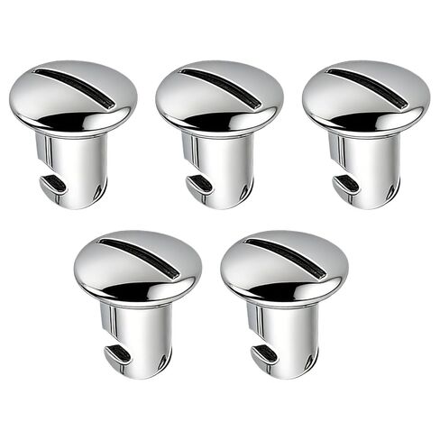 .500 Grip 7/16" Aluminum Button Oval Head Turn Quarter Dzus Fasteners, 10 Pcs-Chrome in Saudi Arabia