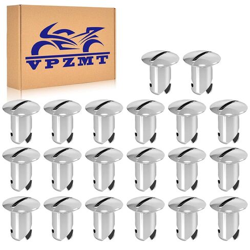 .500 Grip 7/16" Aluminum Button Oval Head Turn Quarter Dzus Fasteners, 10 Pcs-Chrome in Saudi Arabia