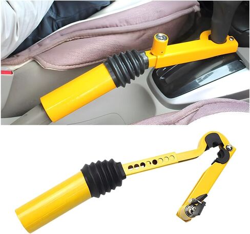Car Gear Stick Lock, Anti-Theft Device Security Adjustable Vehicle Handbrake to Gear Stick Lock with 2 Keys, Automotive Manual Padlock Mechanism, Universal for SUV RV Truck in Saudi Arabia