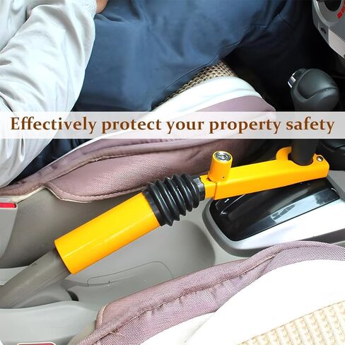 Car Gear Stick Lock, Anti-Theft Device Security Adjustable Vehicle Handbrake to Gear Stick Lock with 2 Keys, Automotive Manual Padlock Mechanism, Universal for SUV RV Truck in Saudi Arabia