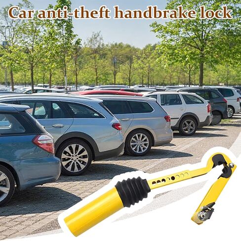 Car Gear Stick Lock, Anti-Theft Device Security Adjustable Vehicle Handbrake to Gear Stick Lock with 2 Keys, Automotive Manual Padlock Mechanism, Universal for SUV RV Truck in Saudi Arabia
