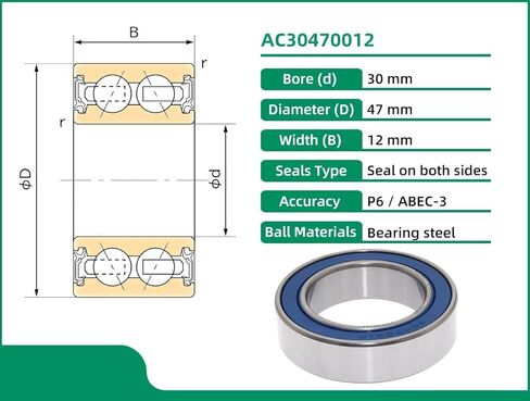 1 قطعة AC30470012 30X47X12 30BD4712 ACB30X47X12 ACB30470012 محامل تكييف in Saudi Arabia