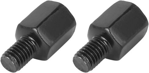 F FIERCE CYCLE 2pcs 8mm LH to 8mm LH Black Motorcycle Rearview Mirrors Adapter Bolt Screw in Saudi Arabia
