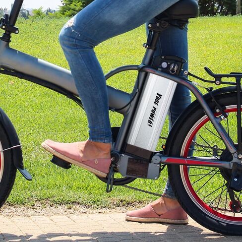 Yose Power 48V 10.4Ah Ebike Battery Sliver Fish Battery with USB Port Electric Bike for 250W/350W/500W Motor Electric Bicycle Seat Tube with Safe Lock Led Indicator Light 2 Pins Discharging Port in Kuwait