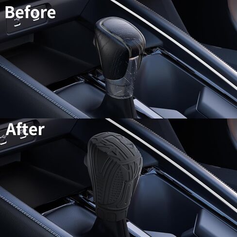 Suitable for Honda10th-11th Generation Accord, 11th Generation Civic, The Latest Honda Crider,Honda CRV,HRV,XRV,HRV,ZRV,INTEGRA,INSPIRE Car Gear Shift Cover,Stick Shifting Handle Protector (Black) in Saudi Arabia