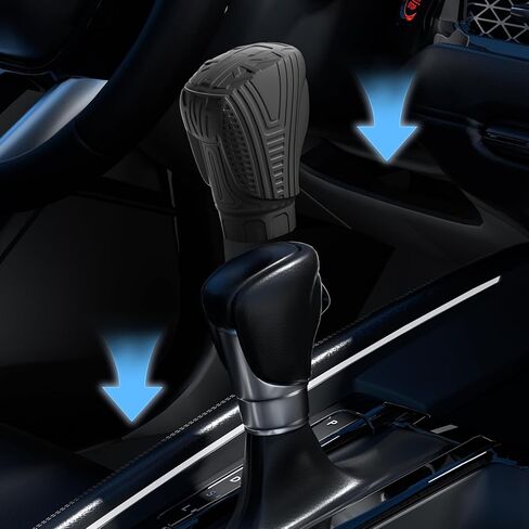 Suitable for Honda10th-11th Generation Accord, 11th Generation Civic, The Latest Honda Crider,Honda CRV,HRV,XRV,HRV,ZRV,INTEGRA,INSPIRE Car Gear Shift Cover,Stick Shifting Handle Protector (Black) in Saudi Arabia