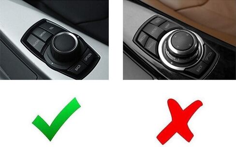 iJDMTOY Larger Knob Cover Compatible with BMW 1 2 3 4 5 7 X Series Multimedia iDrive Button Cover Set (Fit 5-Button iDrive, Confirm Fitment w/ 2nd Pic) in Kuwait