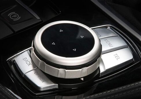 iJDMTOY Larger Knob Cover Compatible with BMW 1 2 3 4 5 7 X Series Multimedia iDrive Button Cover Set (Fit 5-Button iDrive, Confirm Fitment w/ 2nd Pic) in Kuwait