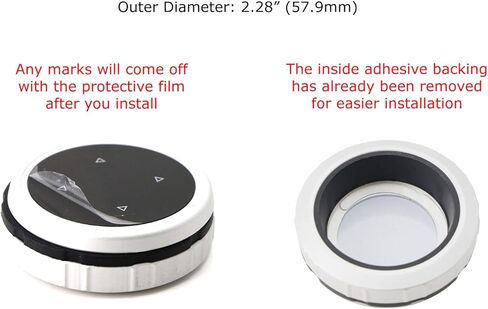 iJDMTOY Larger Knob Cover Compatible with BMW 1 2 3 4 5 7 X Series Multimedia iDrive Button Cover Set (Fit 5-Button iDrive, Confirm Fitment w/ 2nd Pic) in Kuwait