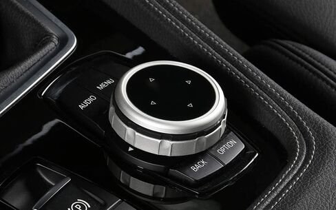 iJDMTOY Larger Knob Cover Compatible with BMW 1 2 3 4 5 7 X Series Multimedia iDrive Button Cover Set (Fit 5-Button iDrive, Confirm Fitment w/ 2nd Pic) in Kuwait