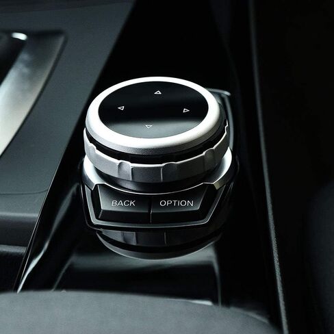 iJDMTOY Larger Knob Cover Compatible with BMW 1 2 3 4 5 7 X Series Multimedia iDrive Button Cover Set (Fit 5-Button iDrive, Confirm Fitment w/ 2nd Pic) in Kuwait